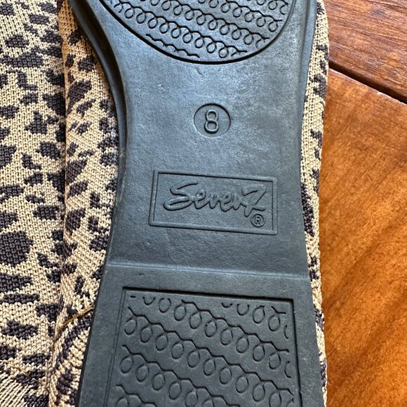 Seven | Womens 8 Amber Loafer Slip On Animal Print Knit Ballet Flat Cheetah - Picture 11 of 11